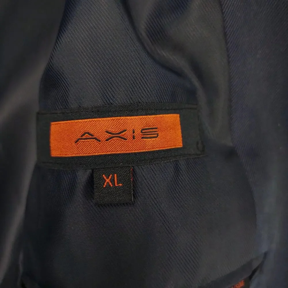 AXIS Men's‎ XL Navy Blue Silk Blazer Jacket 3-Button Sports Coat Formal Classic